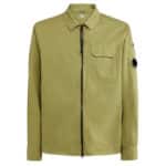 C.P. Company - Gabardine Zipped Shirt olijf (38234)